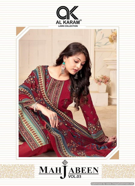 Mahjabeen Vol 3 By Al Karam Printed Soft Cotton Pakistani Dress Material Wholesale Shop In Surat
